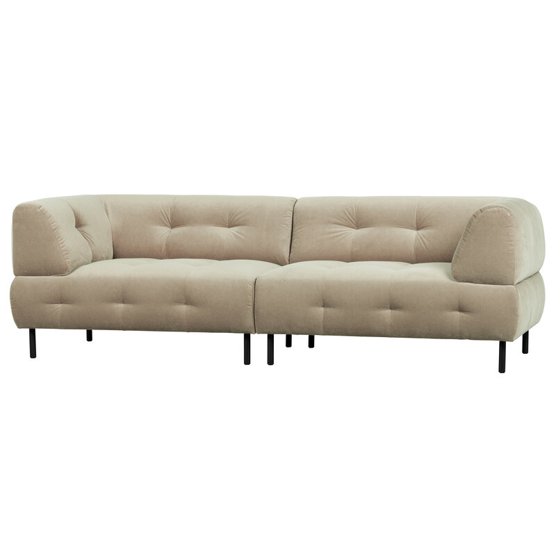 WOOOD-collectie Lloyd 4-seater Washed Velvet Sea Salt