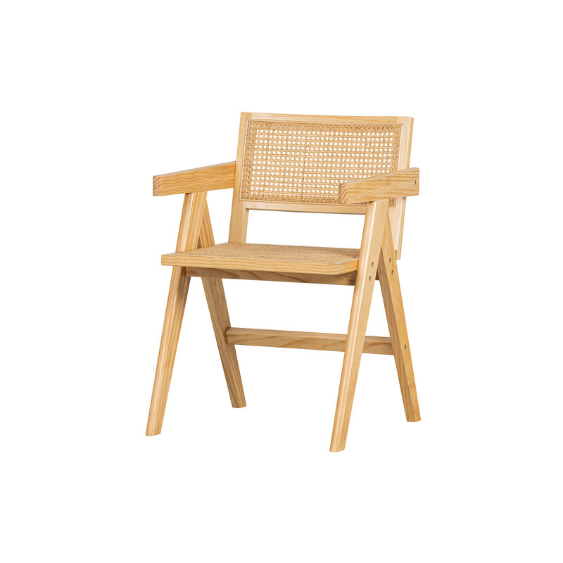 WOOOD Exclusive-collectie Gunn Eetkamerstoel Rattan / Hout Naturel