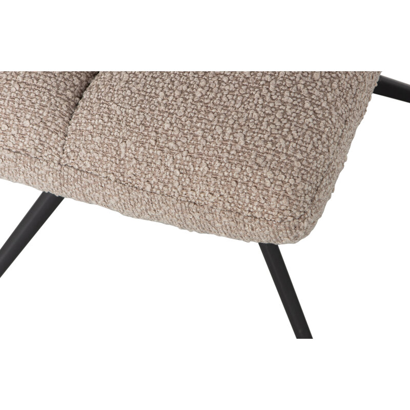 WOOOD-collectie Vinny Draaistoel BouclÉ Zand