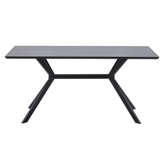 WOOOD Bruno Eettafel Rechthoek Mdf Zwart 200x90cm