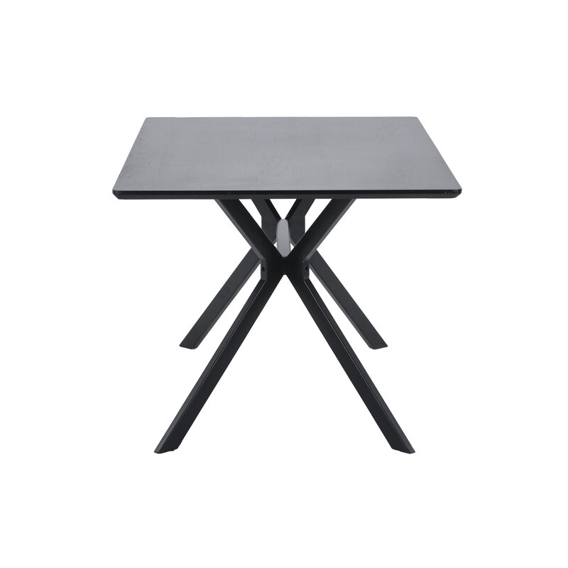 WOOOD-collectie Bruno Eettafel Rechthoek Mdf Zwart 200x90cm