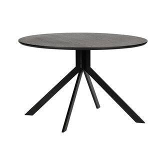 WOOOD Bruno Eettafel Rond Mdf Zwart Ø120cm
