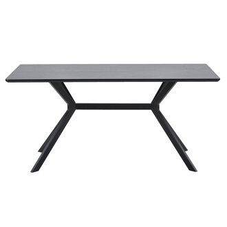 WOOOD Bruno Eettafel Rechthoek Mdf Zwart 160x90cm
