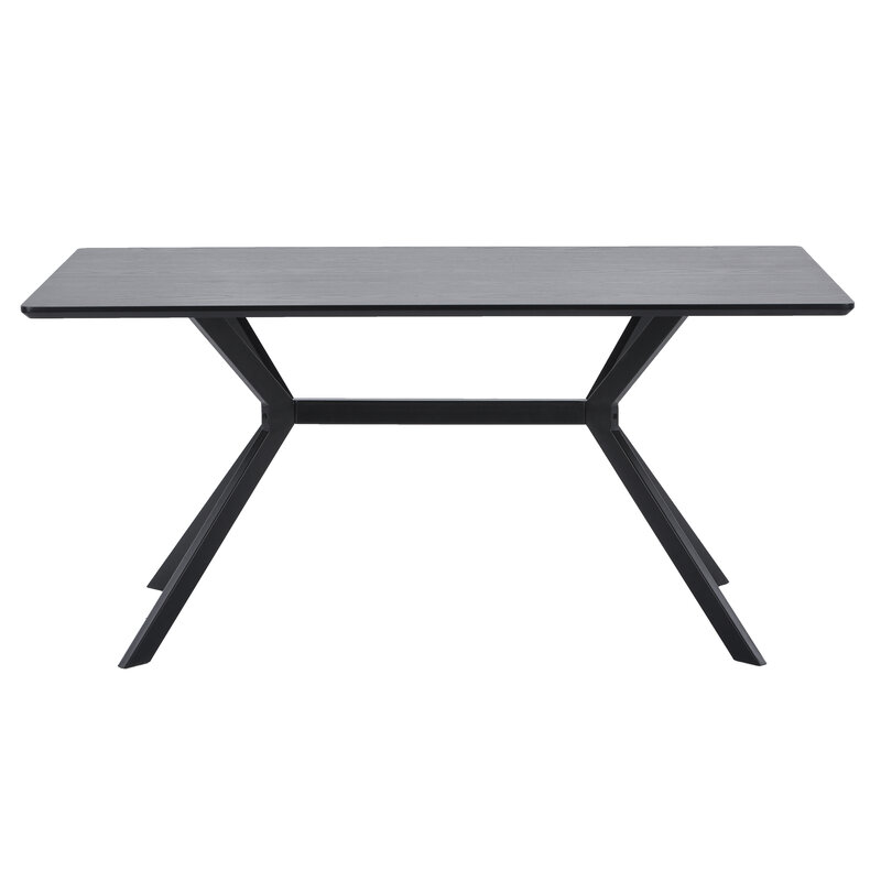 WOOOD Exclusive-collectie Bruno Eettafel Rechthoek Mdf Zwart 160x90cm