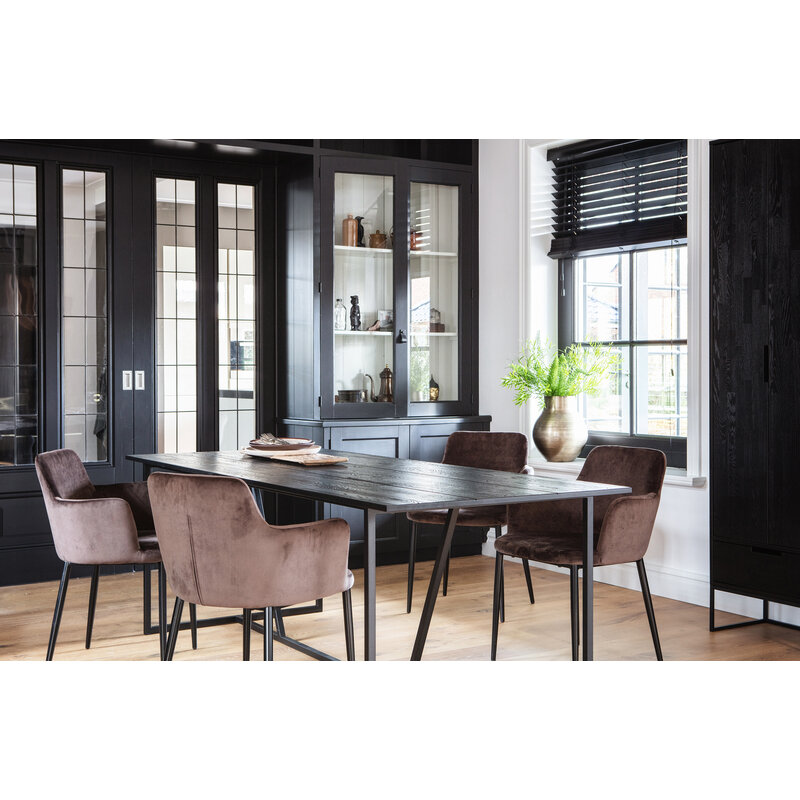 WOOOD-collectie Silas Dining Table Ash Brushed Blacknight [fsc]