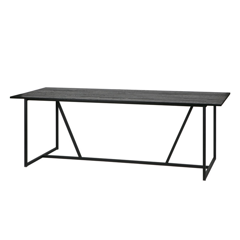 WOOOD-collectie Silas Dining Table Ash Brushed Blacknight [fsc]