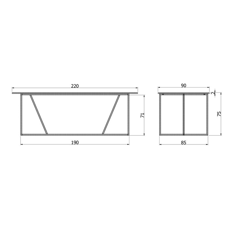 WOOOD Exclusive-collectie Silas Eettafel Essen Blacknight [fsc]