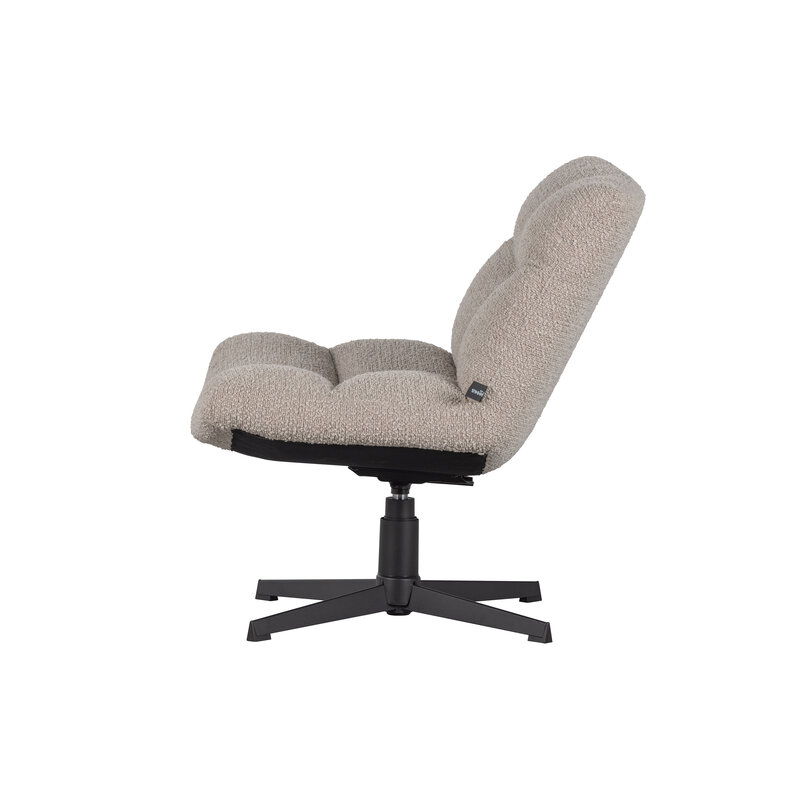 WOOOD-collectie Vinny Draaifauteuil BouclÉ Zand