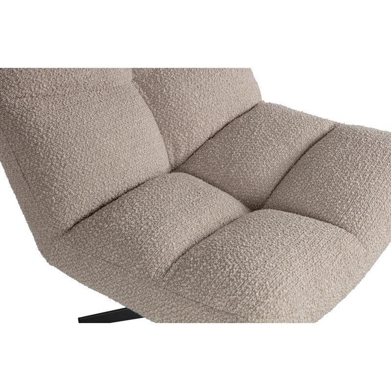 WOOOD-collectie Vinny Swivel Armchair BouclÉ Sand