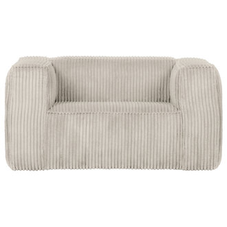 WOOOD Exclusive Bean Fauteuil Grove Ribstof Naturel