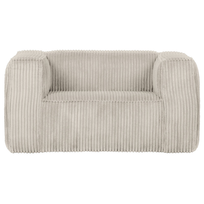 WOOOD-collectie Bean Fauteuil Grove Ribstof Naturel