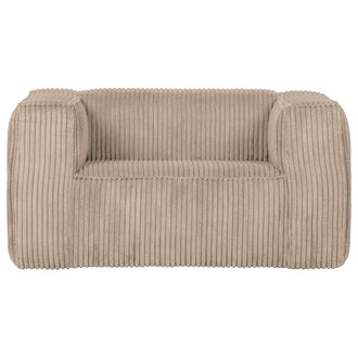 WOOOD Bean Fauteuil Grove Ribstof Travertin