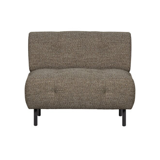 WOOOD Lloyd Armchair Coarse Woven Dark Brown Melange