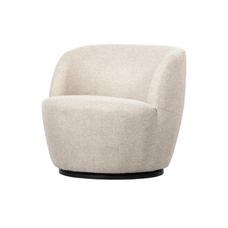 WOOOD Serra Draaifauteuil Geweven Stof Off White