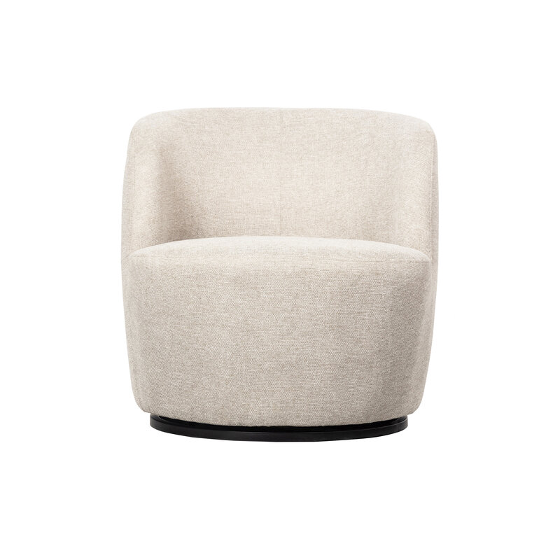 WOOOD-collectie Serra Draaifauteuil Geweven Stof Off White