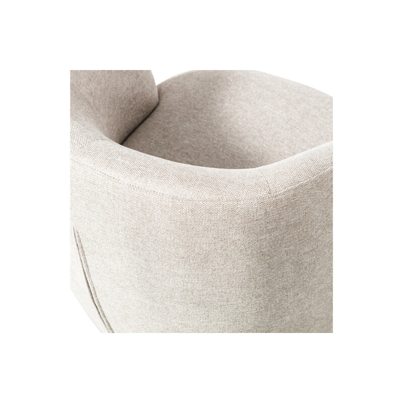 WOOOD-collectie Serra Draaifauteuil Geweven Stof Off White