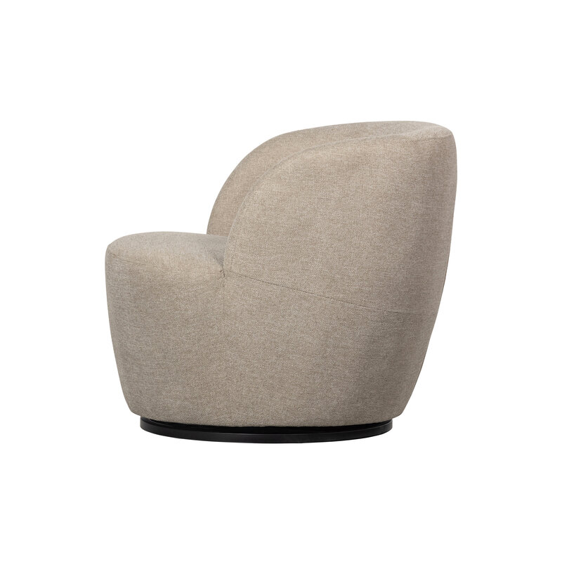 WOOOD-collectie Serra Draaifauteuil Geweven Stof Zand