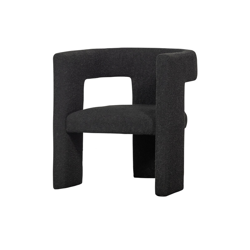WOOOD-collectie Tiwa Fauteuil BouclÉ Donkergrijs