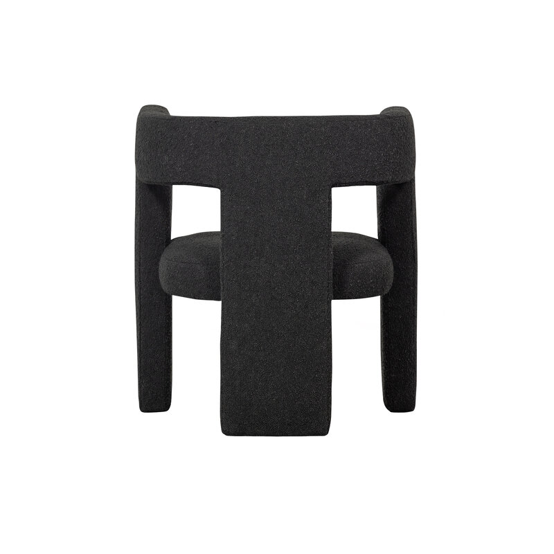 WOOOD Exclusive-collectie Tiwa Fauteuil BouclÉ Donkergrijs