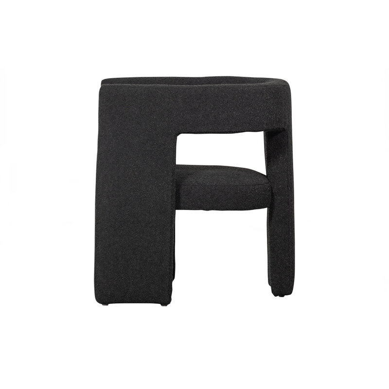 WOOOD-collectie Tiwa Fauteuil BouclÉ Donkergrijs