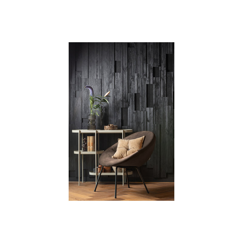 WOOOD Exclusive-collectie Moly Fauteuil Velvet Dark Night