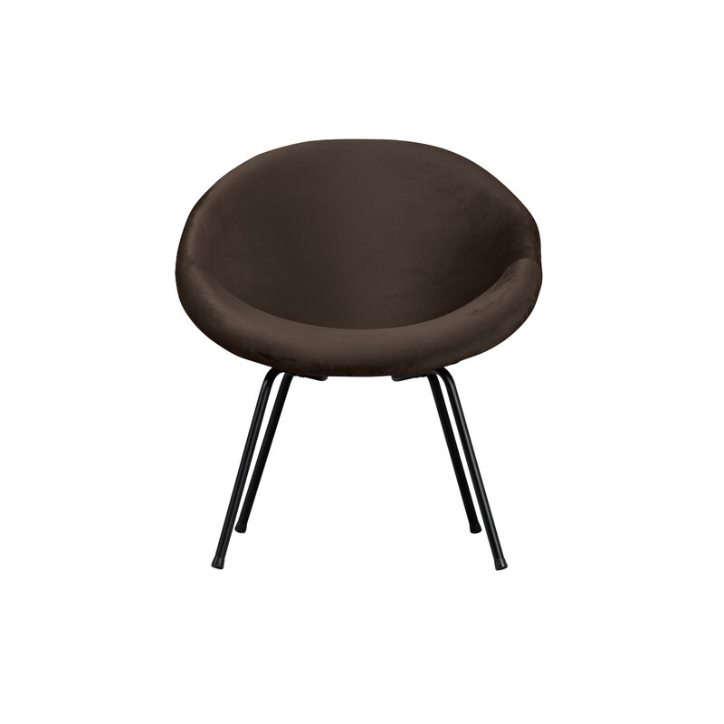 WOOOD Exclusive-collectie Moly Fauteuil Velvet Dark Night