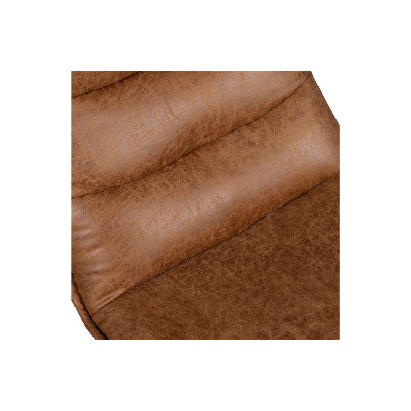 WOOOD Exclusive-collectie Nika Draaifauteuil Leerlook Cognac