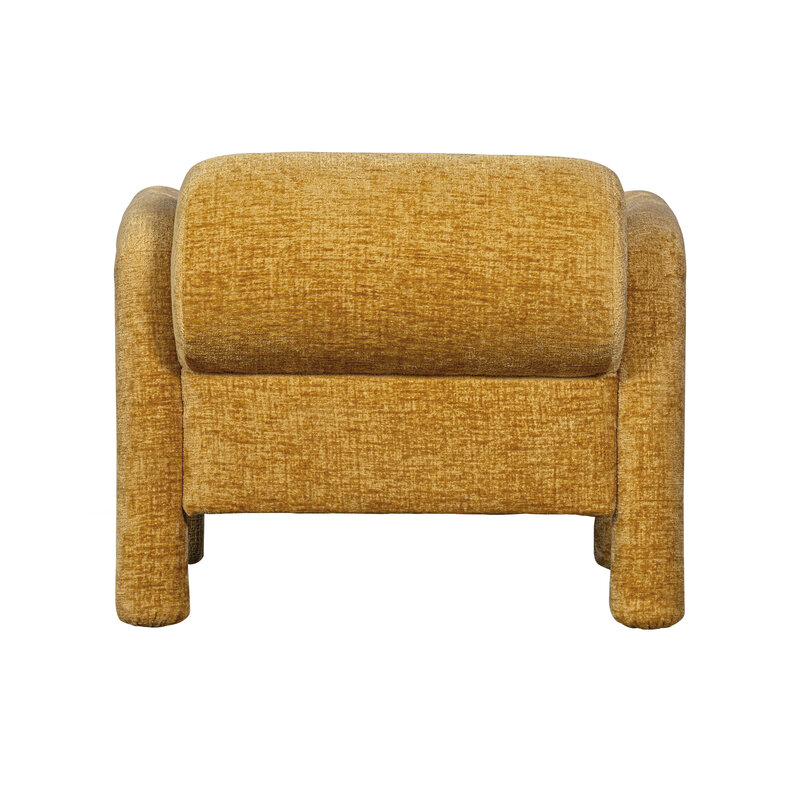 WOOOD-collectie Lenny Fauteuil In Grove Textuur Goud/geel