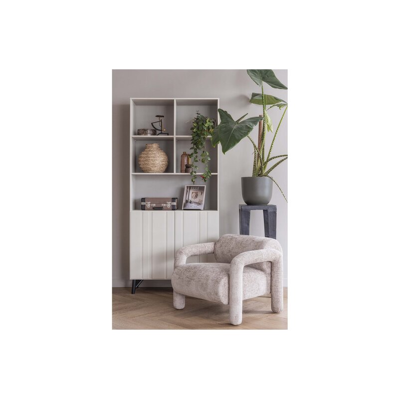 WOOOD-collectie Lenny Fauteuil In Grove Textuur Zand