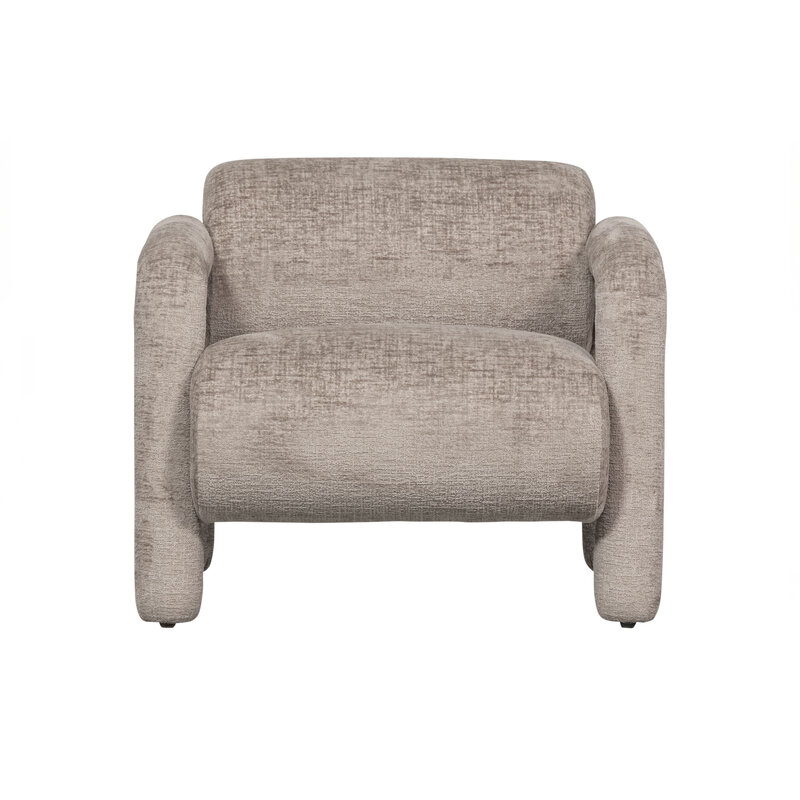 WOOOD-collectie Lenny Fauteuil In Grove Textuur Zand