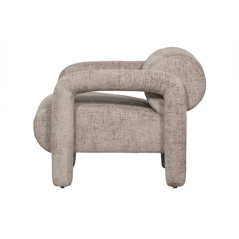 WOOOD-collectie Lenny Fauteuil In Grove Textuur Zand