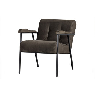 WOOOD Scott Fauteuil Velvet Warm Groen