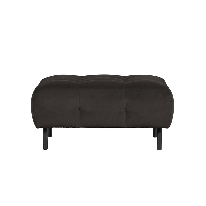 WOOOD-collectie Lloyd Pouf Washed Velvet Cast Iron