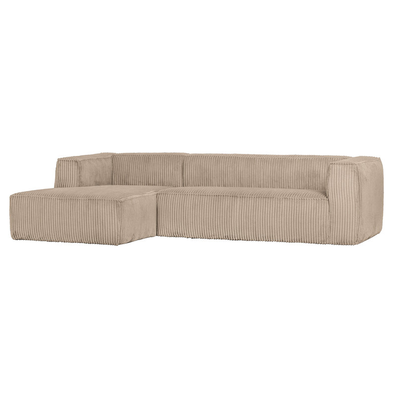 WOOOD-collectie Bean Corner Sofa Left Hefty Ribcord Travertin