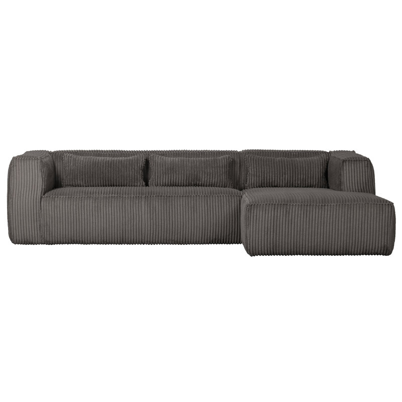 WOOOD-collectie Bean Hoekbank Rechts Grove Ribstof Terrazzo