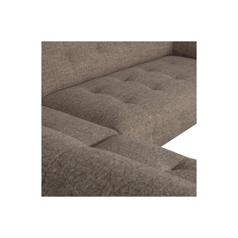 WOOOD-collectie Lloyd Corner Sofa Left Coarse Woven Dark Brown Melange