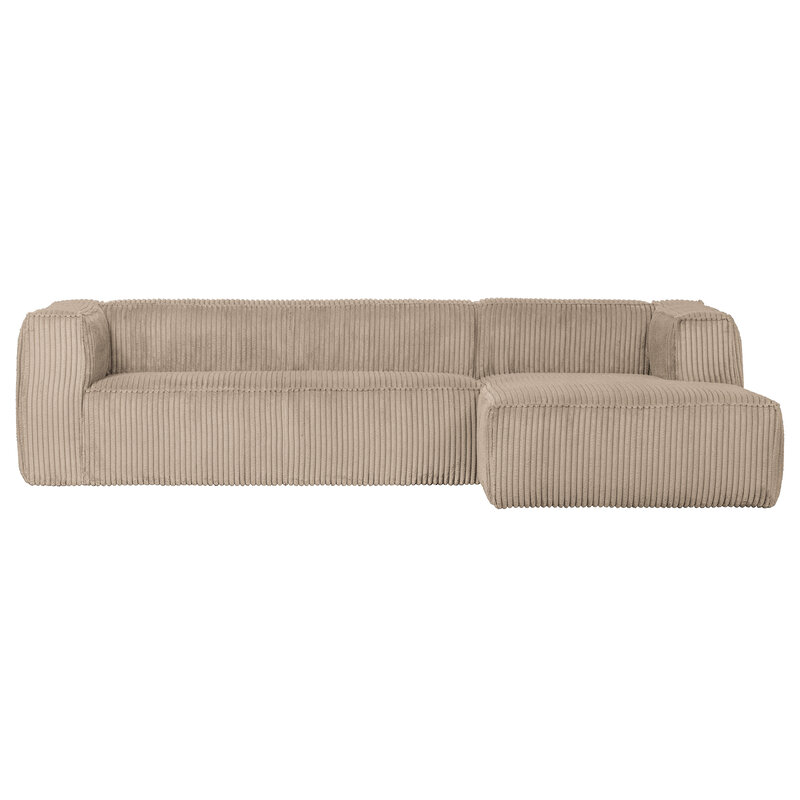 WOOOD-collectie Bean Corner Sofa Right Hefty Ribcord Travertin