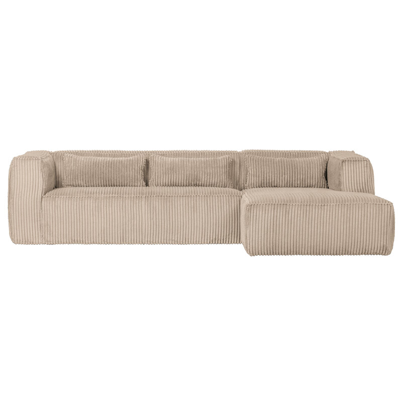 WOOOD-collectie Bean Corner Sofa Right Hefty Ribcord Travertin