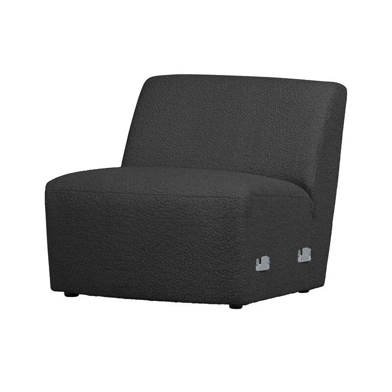 WOOOD-collectie Coco 1-zits Element BouclÉ Donkergrijs