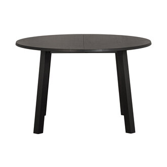 WOOOD Lange Jan Uitschuifbare Eettafel Rond Eiken Blacknight [fsc]