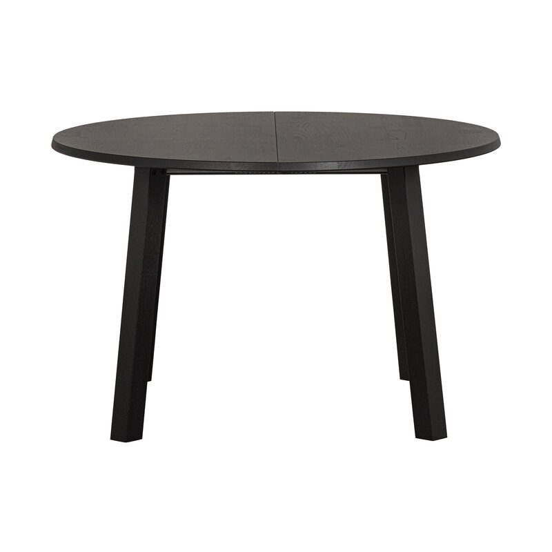 WOOOD Exclusive-collectie Lange Jan Uitschuifbare Eettafel Rond Eiken Blacknight [fsc]