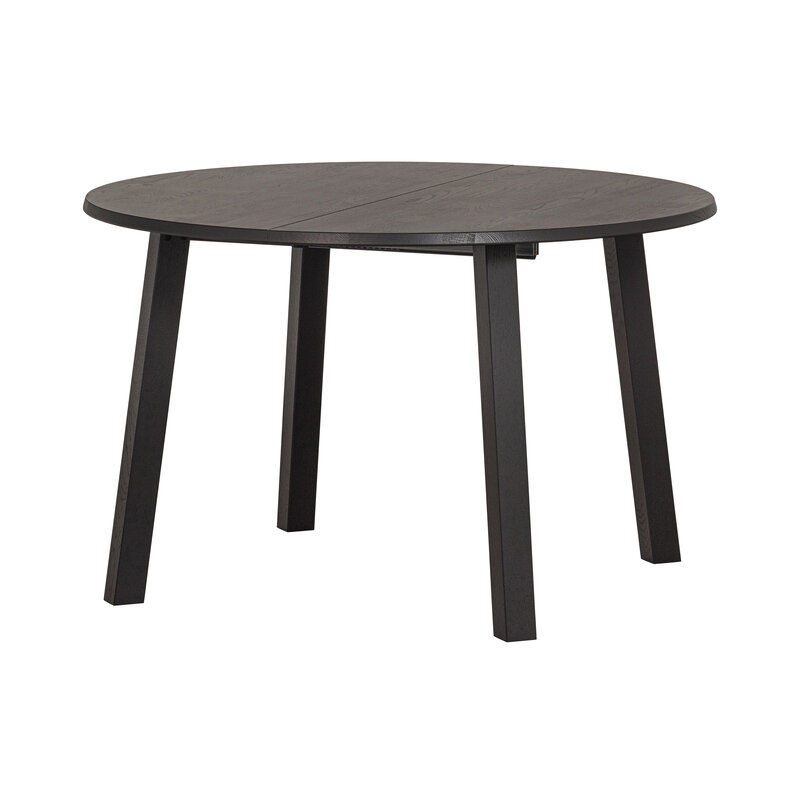 WOOOD Exclusive-collectie Lange Jan Uitschuifbare Eettafel Rond Eiken Blacknight [fsc]