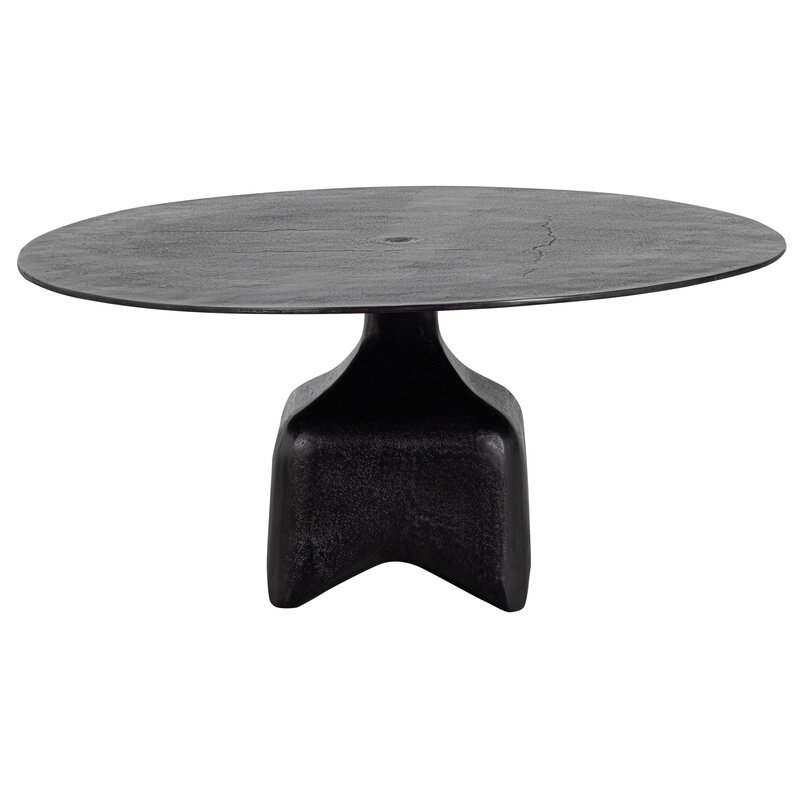 WOOOD Exclusive-collectie Foss Coffeetable Aluminium 40xØ75cm Antique Black / Brown