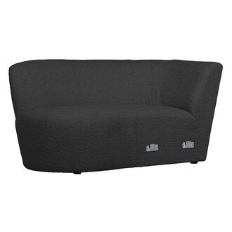 WOOOD Exclusive Coco Chaise Longue Element Links BouclÉ Donkergrijs