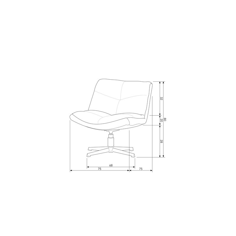 WOOOD-collectie Vinny Swivel Armchair BouclÉ Sand