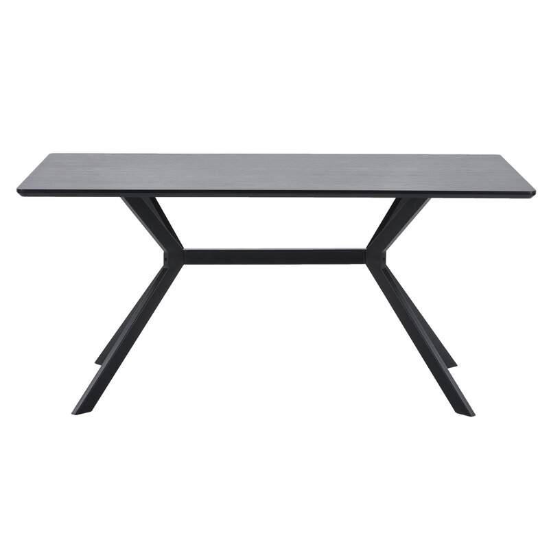 WOOOD-collectie Bruno Dining Table Rectangle Mdf Black 200x90cm