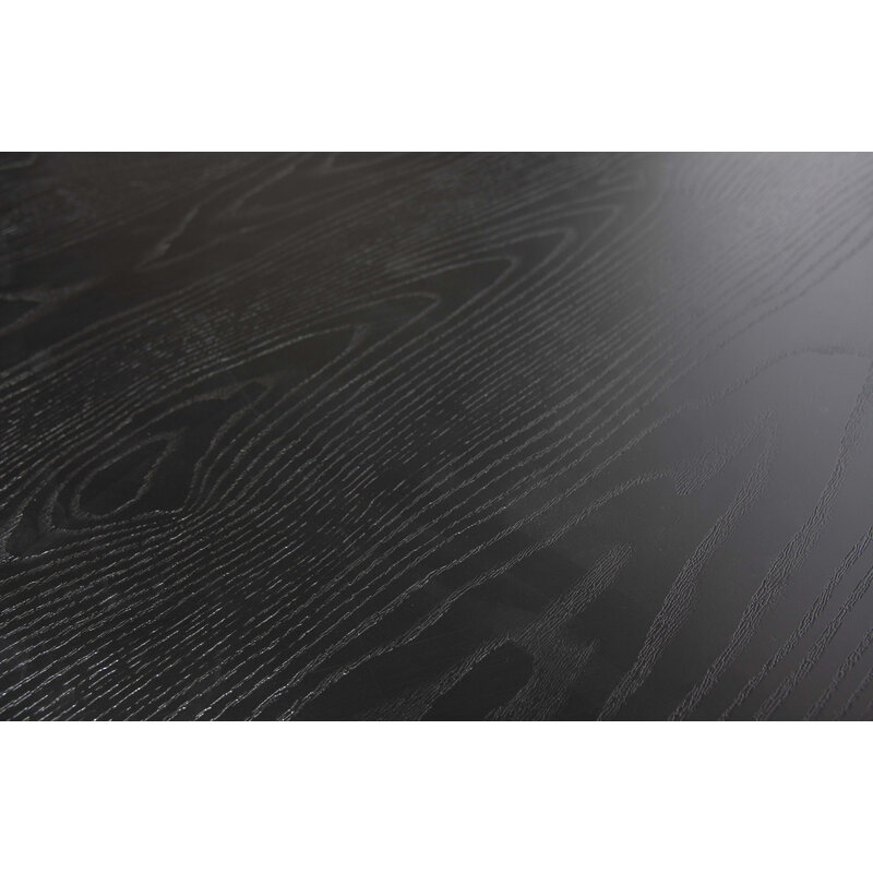 WOOOD-collectie Bruno Eettafel Rechthoek Mdf Zwart 200x90cm