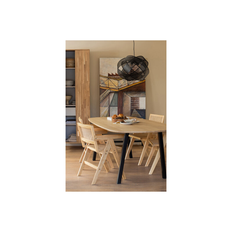 WOOOD Exclusive-collectie Gunn Eetkamerstoel Rattan / Hout Naturel