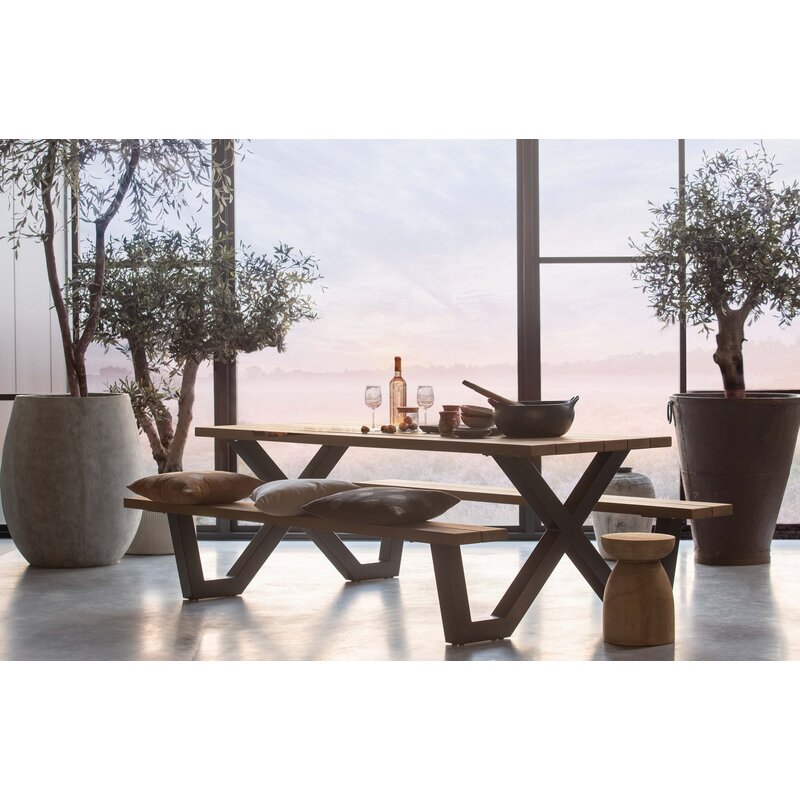 WOOOD-collectie Tablo Outdoor X-poot Picknick Metaal 1 Stuks