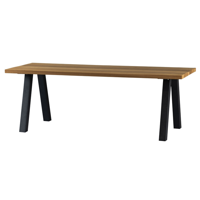 WOOOD-collectie Tablo Outdoor Eettafel Naturel Met A-poot Metaal